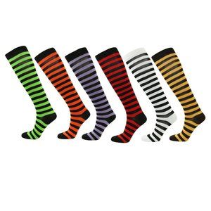 Ladies Cute Design Knee High Socks Assorted 6-Pack